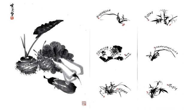 南京艺术大咖王霖方小壮张飞等为其助展 农民画家陈其飞中国画作品在南京清凉画馆展出